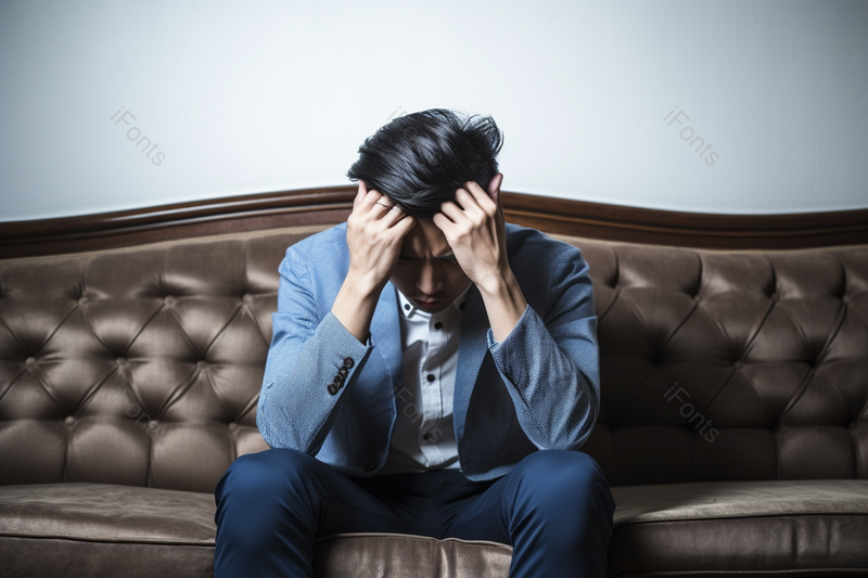 青年男模特头疼焦虑抱头烦恼,高清,摄影图,摄影图片,图片大全,摄影图免费下载